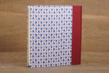 Classic photo album with linen spine and colored paper cover